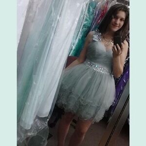 [DONATED] Dancing Queen Silver Evening Dress